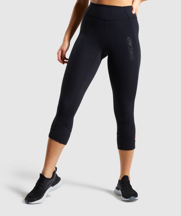 Damske Legíny Gymshark Studio Cropped Čierne | YF1023476
